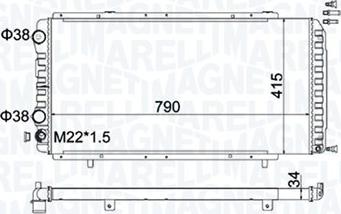 Magneti Marelli 350213180900 - Motor su radyatörü parts5.com