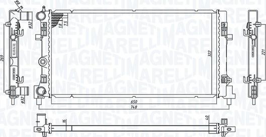 Magneti Marelli 350213182300 - Ψυγείο, ψύξη κινητήρα parts5.com