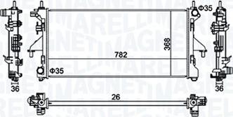 Magneti Marelli 350213126900 - Radiador, refrigeración del motor parts5.com