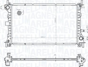 Magneti Marelli 350213178100 - Hladilnik, hlajenje motorja parts5.com