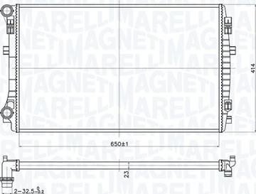 Magneti Marelli 350213173400 - Radiator, engine cooling parts5.com