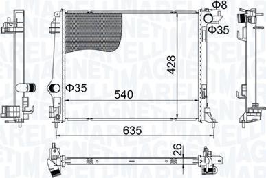 Magneti Marelli 350213207400 - Kühler, Motorkühlung parts5.com