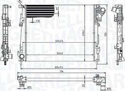 Magneti Marelli 350213213600 - Radiator, engine cooling parts5.com