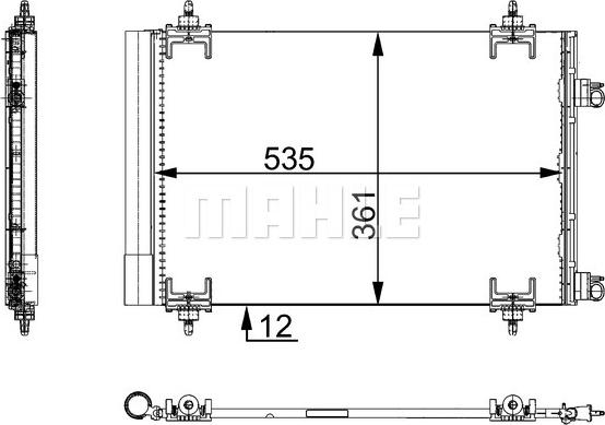 MAHLE AC 668 000S - Condenser, air conditioning parts5.com