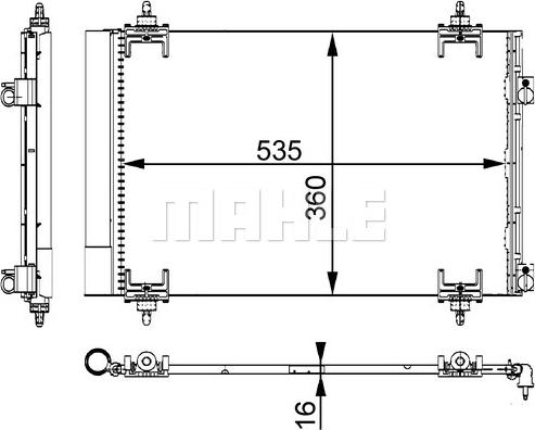 MAHLE AC 667 000S - Condenser, air conditioning parts5.com