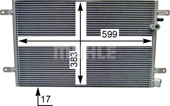 MAHLE AC 803 000S - Kondenzator, klimatska naprava parts5.com