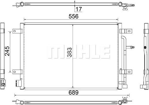 MAHLE AC 812 000S - Skraplacz, klimatyzacja parts5.com