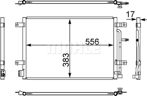 MAHLE AC 812 001S - Kondenzator, klimatska naprava parts5.com