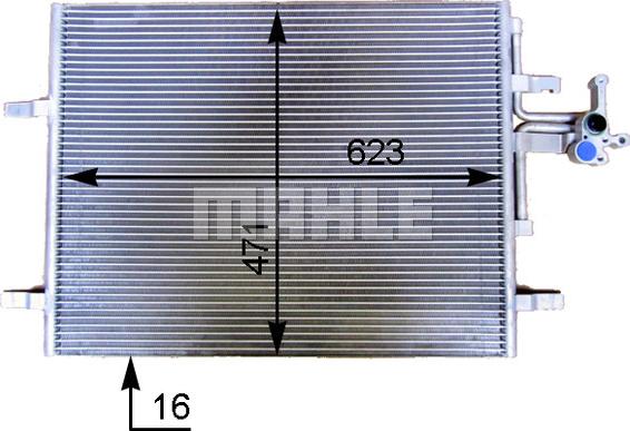 MAHLE AC 775 000S - Condensador, aire acondicionado parts5.com