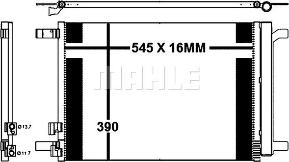 MAHLE AC 772 000P - Kondensaator,kliimaseade parts5.com