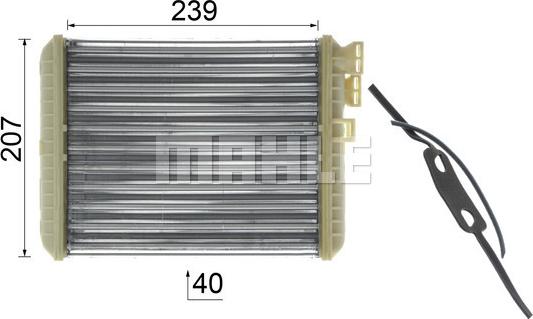 MAHLE AH 90 000P - Radiador de calefacción parts5.com