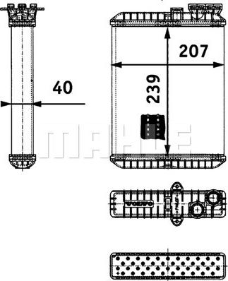 MAHLE AH 90 000P - Radiador de calefacción parts5.com