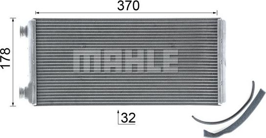 MAHLE AH 5 000P - Εναλλάκτης θερμότητας, θέρμανση εσωτερικού χώρου parts5.com