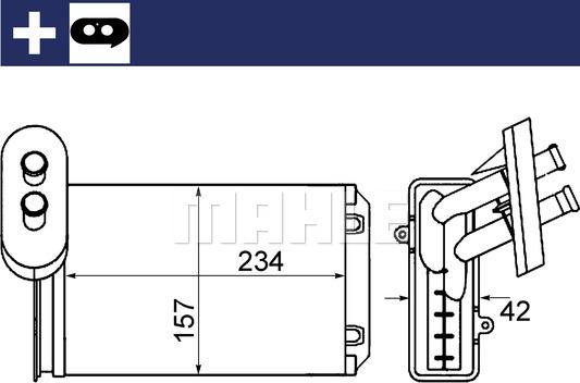 MAHLE AH 19 000S - Toplotni izmenevalnik, ogrevanje notranjega prostora parts5.com