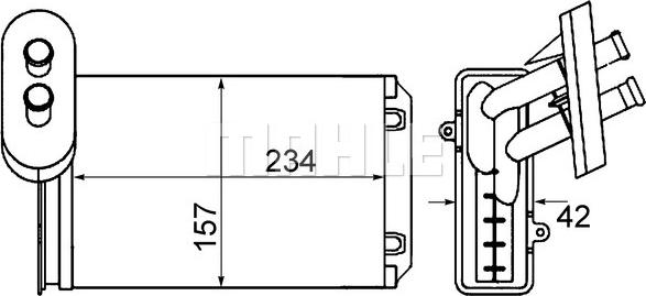 MAHLE AH 19 000S - Toplotni izmenevalnik, ogrevanje notranjega prostora parts5.com