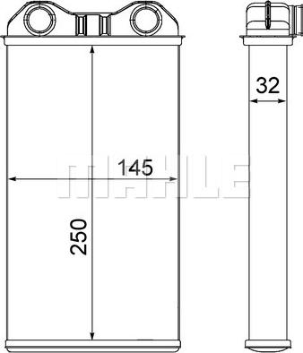 MAHLE AH 14 000S - Výmenník tepla vnútorného kúrenia parts5.com