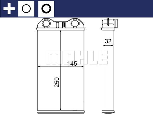 MAHLE AH 14 000S - Výmenník tepla vnútorného kúrenia parts5.com