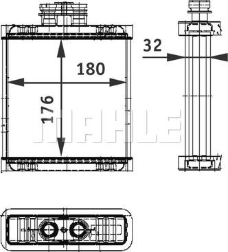 MAHLE AH 75 000P - Wärmetauscher, Innenraumheizung parts5.com