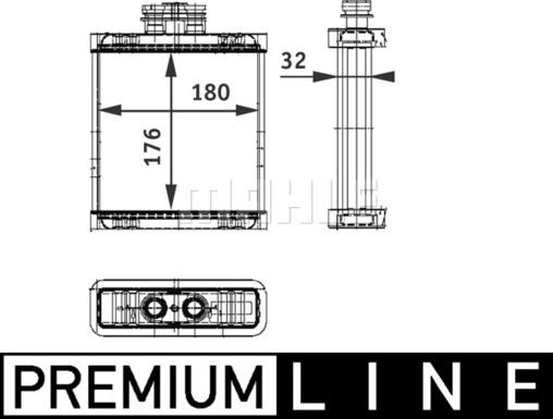 MAHLE AH 75 000P - Wärmetauscher, Innenraumheizung parts5.com