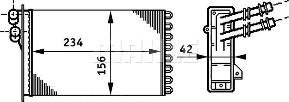 MAHLE AH 72 000S - Schimbator caldura, incalzire habitaclu parts5.com