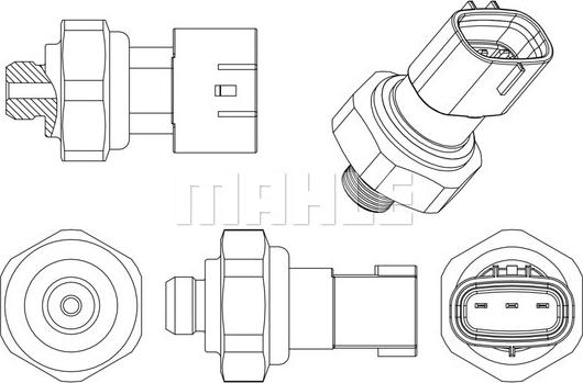 MAHLE ASE 9 000P - Comutator presiune, aer conditionat parts5.com