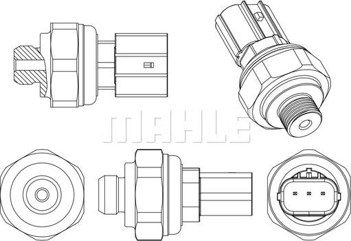 MAHLE ASE 10 000P - Przełącznik ciśnieniowy, klimatyzacja parts5.com