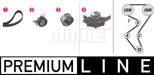 MAHLE CPK 46 000P - Set pompa apa + curea dintata parts5.com