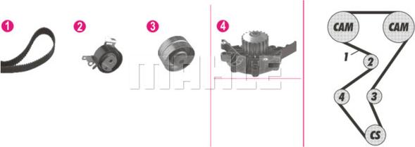 MAHLE CPK 46 000P - Set pompa apa + curea dintata parts5.com