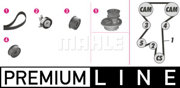 MAHLE CPK 61 000P - Vízpumpa + fogasszíj készlet parts5.com