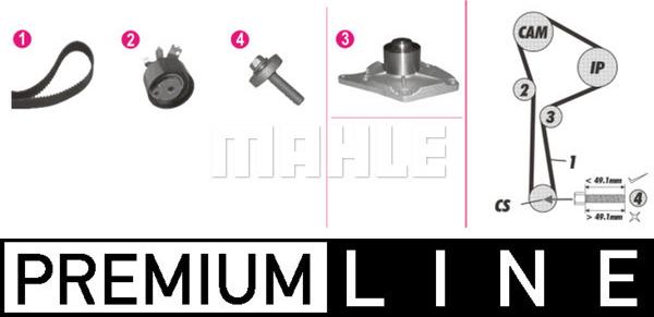 MAHLE CPK 118 000P - Pumpa za vodu + komplet zupčastog remena parts5.com