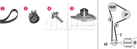 MAHLE CPK 118 000P - Pumpa za vodu + komplet zupčastog remena parts5.com