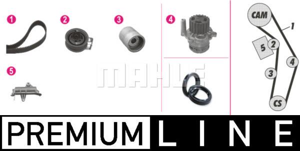 MAHLE CPK 74 000P - Αντλία νερού + σετ οδοντωτού ιμάντα parts5.com