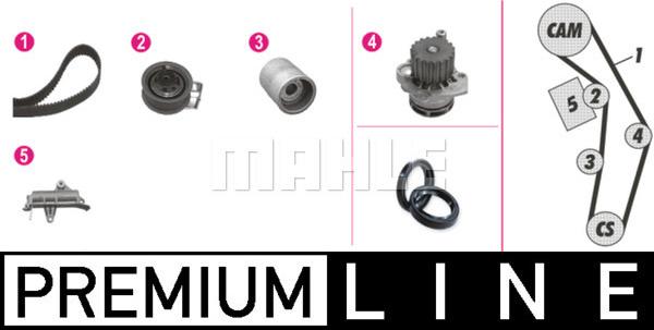 MAHLE CPK 76 000P - Pumpa za vodu + komplet zupčastog kaiša parts5.com