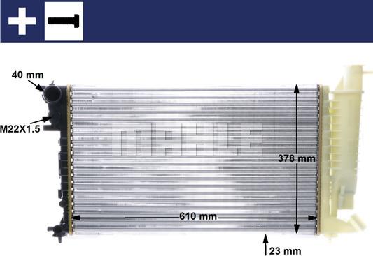 MAHLE CR 487 000S - Hladilnik, hlajenje motorja parts5.com