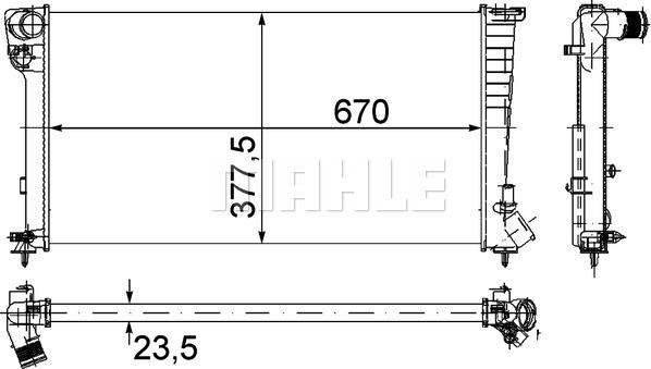 MAHLE CR 433 000P - Jäähdytin,moottorin jäähdytys parts5.com