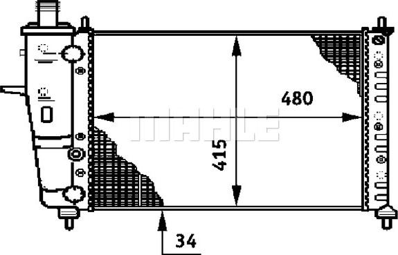 MAHLE CR 598 000S - Hladilnik, hlajenje motorja parts5.com