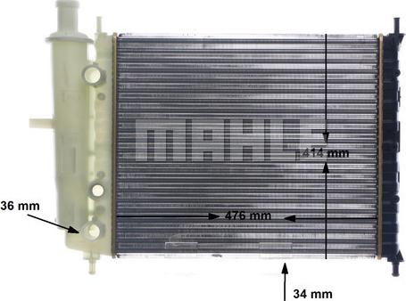 MAHLE CR 598 000S - Hladilnik, hlajenje motorja parts5.com