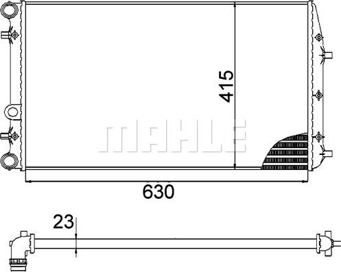 MAHLE CR 505 000P - Ψυγείο, ψύξη κινητήρα parts5.com