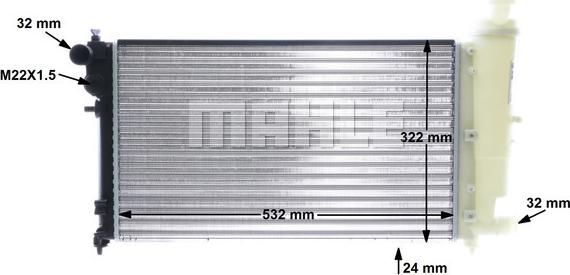 MAHLE CR 612 000S - Jäähdytin,moottorin jäähdytys parts5.com