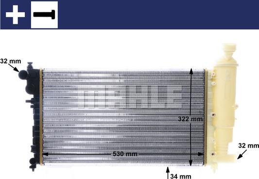 MAHLE CR 169 000S - Jäähdytin,moottorin jäähdytys parts5.com