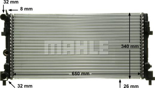 MAHLE CR 1096 000P - Hűtő, motorhűtés parts5.com