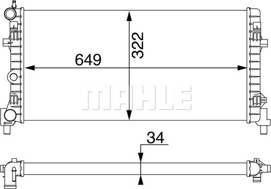 MAHLE CR 1096 000S - Ψυγείο, ψύξη κινητήρα parts5.com