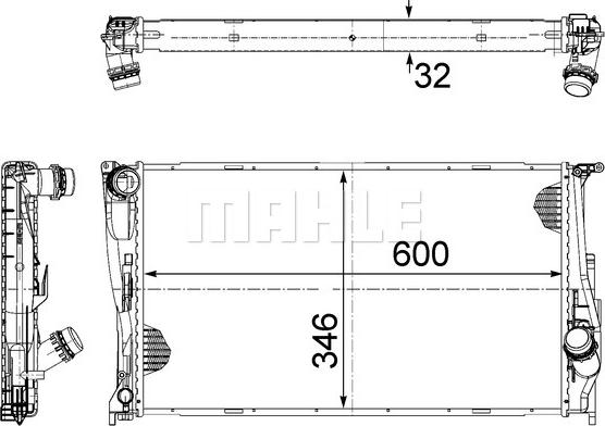 MAHLE CR 1083 000S - Radiador, refrigeración del motor parts5.com