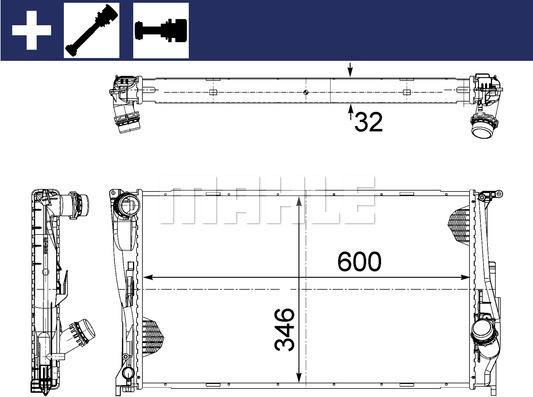 MAHLE CR 1083 000S - Radiador, refrigeración del motor parts5.com