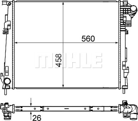 MAHLE CR 1237 000S - Radiator, engine cooling parts5.com