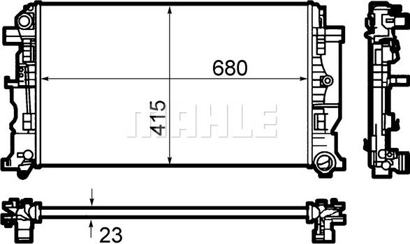 MAHLE CR 1710 000S - Hladnjak, hlađenje motora parts5.com