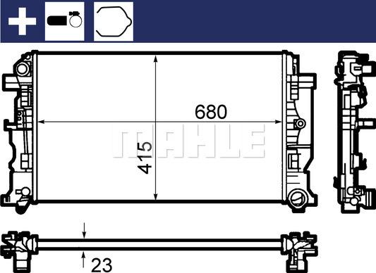 MAHLE CR 1710 000S - Hladnjak, hlađenje motora parts5.com