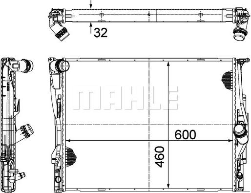 MAHLE CR 1711 000P - Radiador, refrigeración del motor parts5.com