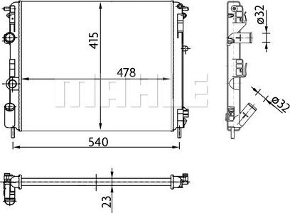 MAHLE CR 36 000S - Chłodnica, układ chłodzenia silnika parts5.com