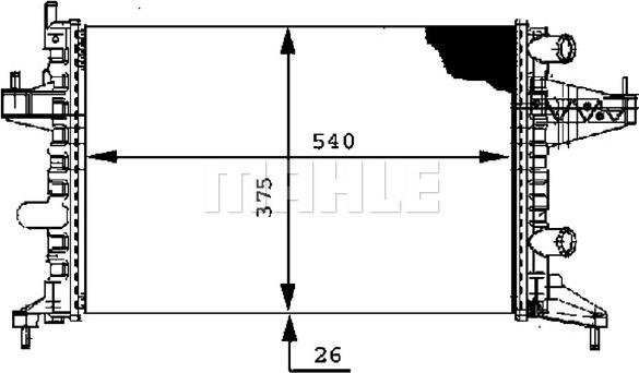 MAHLE CR 388 000P - Radiator, racire motor parts5.com